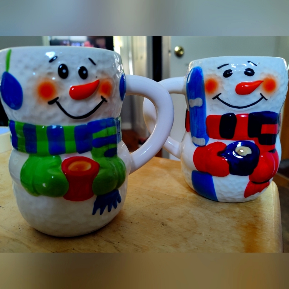 Bay Island snowman mug set